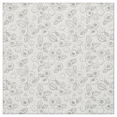 Tissu Bleuets en noir et blanc (Échantillon)