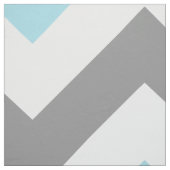 Tissu Bleus layette et gris Chevron avec le monogramme (Échantillon)