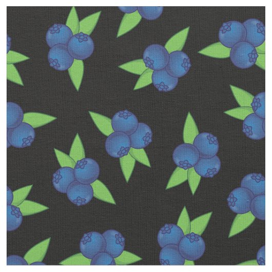 Tissu Bleus mignons Fruits Enfants (Fermer)