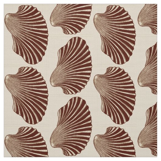 Tissu Bloc de coquille de saint Jacques Impression, Brow (Échantillon)