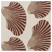 Tissu Bloc de coquille de saint Jacques Impression, Brow (Fermer)
