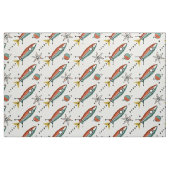 Tissu Bloc de couleurs rétro Roquettes atomiques (Fat Quarter)