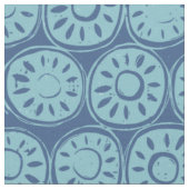 Tissu bloc de fleurs bleu (Fermer)