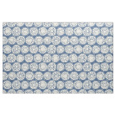 Tissu bloc de fleurs ivoire bleu (Fat Quarter)