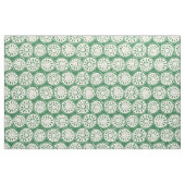 Tissu bloc de fleurs ivoire vert (Fat Quarter)