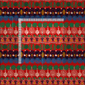 Tissu bloc de lotus Noël (Carreau)
