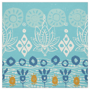 Tissu bloc lotus bleu