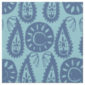 Tissu bloc paisley bleu (Fermer)