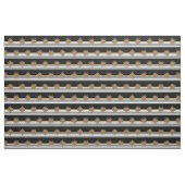 Tissu Blocage noir blanc et soleil Brown (Yard)