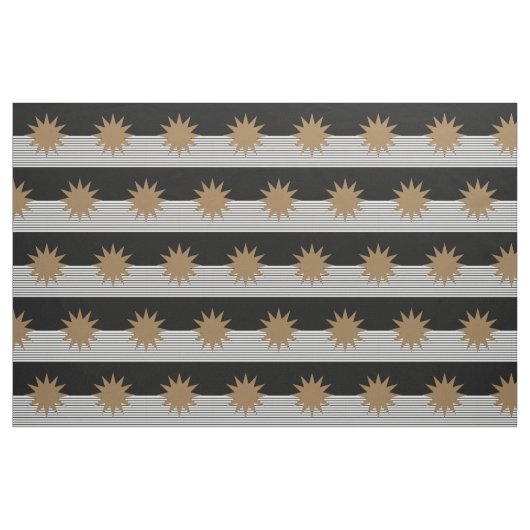 Tissu Blocage noir blanc et soleil Brown (Fat Quarter)