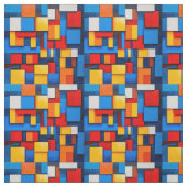 Tissu Blocs abstraits colorés (Échantillon)