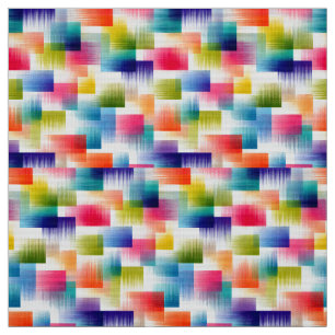 Tissu Blocs de couleurs géométriques vibrants avec un dé