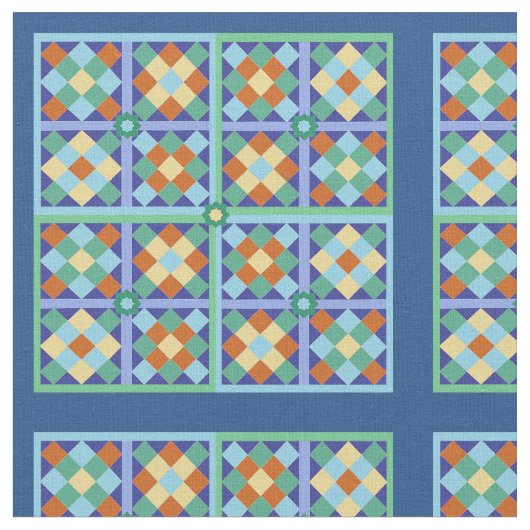 Tissu Blocs de mosaïque marocaine (Fermer)