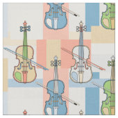 Tissu Blocs de violon coloré (Fermer)