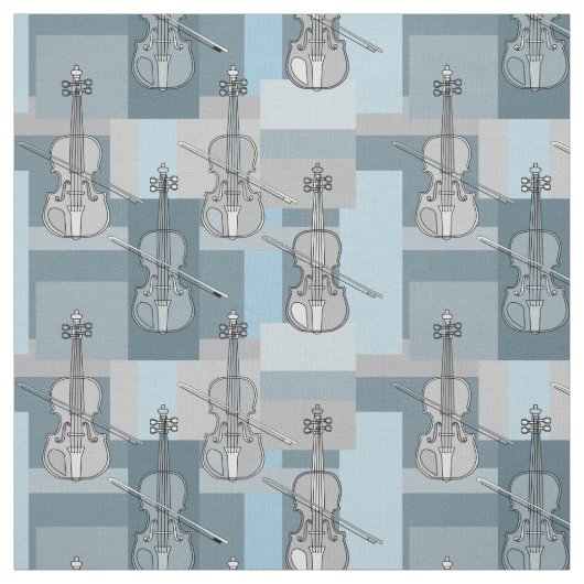 Tissu Blocs de violon coloré (Échantillon)