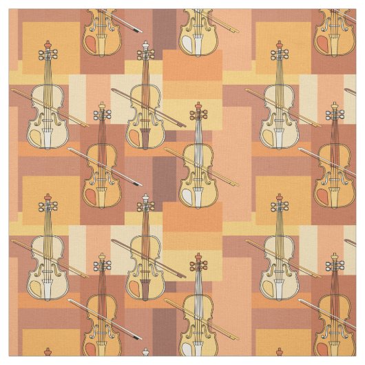 Tissu Blocs de violon coloré (Échantillon)