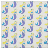 Tissu Blonde nage Sirène fille pourpre Queue Océan Mer (Échantillon)