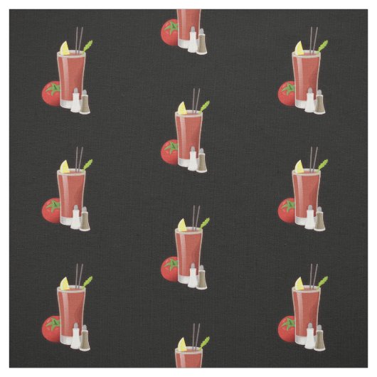 Tissu Bloody Mary Cocktail Motif (Échantillon)
