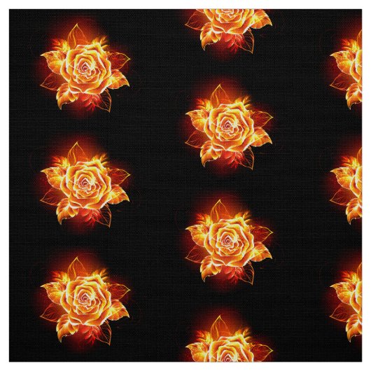 Tissu Blooming Fire Rose (Échantillon)