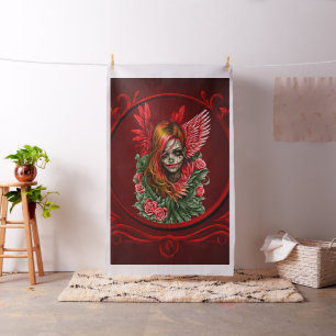 Tissu Blossom gothique, l'ange des roses.