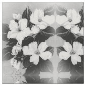Tissu Blossoms noirs et blancs (Fermer)