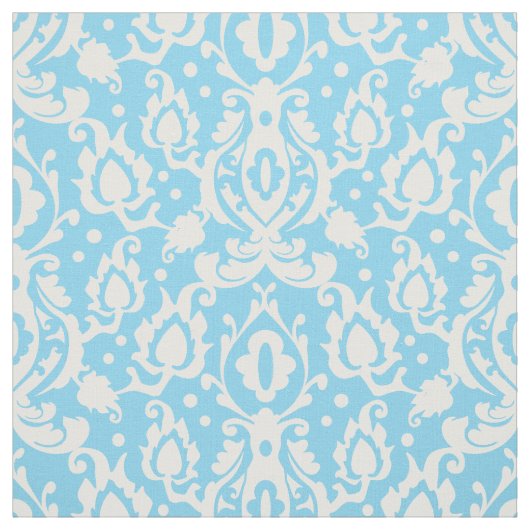 Tissu Blue Aqua Casbah Damask (Échantillon)