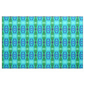 Tissu Blue Aqua Leaves (Yard)