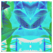 Tissu Blue Aqua Leaves (Fermer)