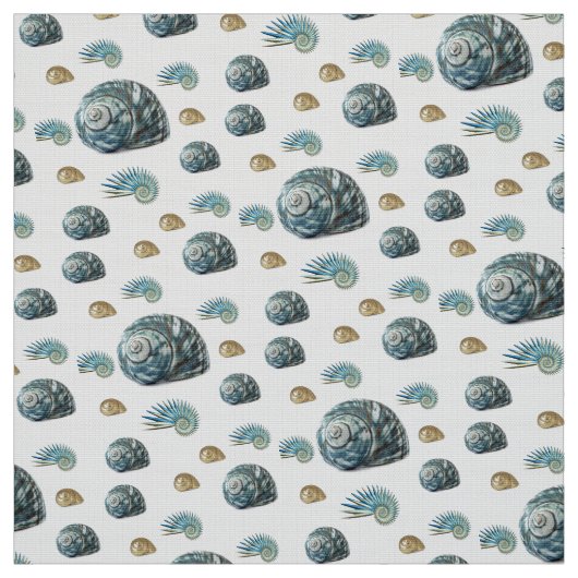 Tissu Blue Beach Shells (Échantillon)