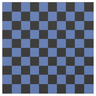 Tissu Blue & Black Checkerboard