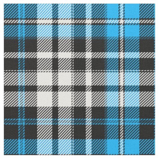 Tissu Blue Black White Plaid Tartan Pattern Design  (Fermer)