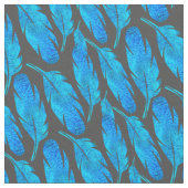 Tissu Blue boho feathers blue and gray (Fermer)