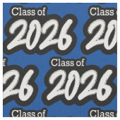 Tissu Blue Bold Brush Class of 2026 (Fermer)