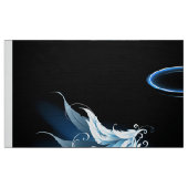 Tissu Blue Glowing Angel Wings on black background (Fat Quarter)