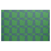 Tissu Blue Green Polka Dots Patchwork  (Yard)