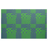 Tissu Blue Green Polka Dots Patchwork  (Fat Quarter)