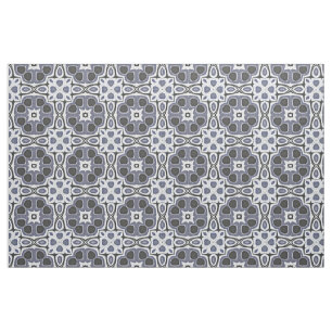 Tissu Blue Grey Violet Floral Bali Batik Motif