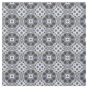 Tissu Blue Grey Violet Floral Bali Batik Motif
