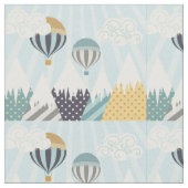 Tissu Blue Hot Air Balloons (Fermer)