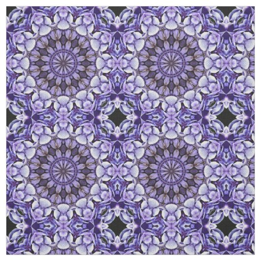 Tissu Blue Hydrangea Flower Petals Abstrait Art Motif (Échantillon)