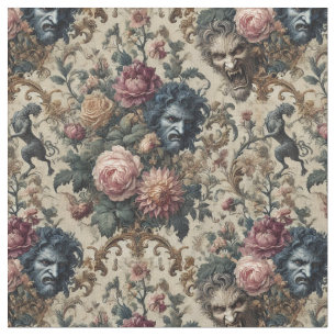 Tissu Blue Moon Grimoire - Carrelage classique gothique