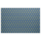 Tissu Blue Night Sky Yellow Moon Stars Astronomie (Yard)