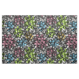 Tissu Blue Orange Pink Lime Vert Pois Motif