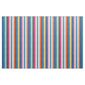 Tissu Blue Raspberry Orange Yellow White Stripes Pattern (Yard)