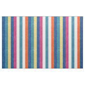 Tissu Blue Raspberry Orange Yellow White Stripes Pattern (Fat Quarter)