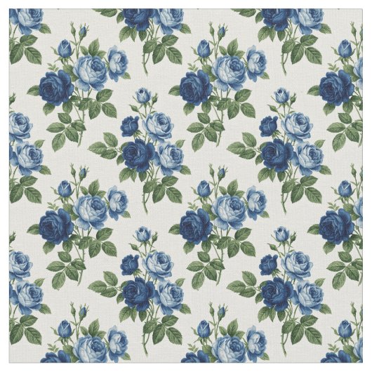 Tissu Blue Rose Floral Pattern (Fermer)