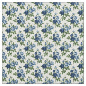 Tissu Blue Rose Floral Pattern (Échantillon)