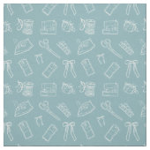 Tissu Blue Sewing Themed Pattern (Échantillon)