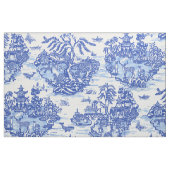 Tissu Blue Willow Animal Rabbit White Whimsical Toile (Fat Quarter)