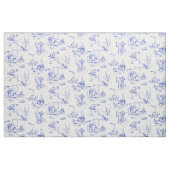 Tissu Blue Willow Kitty Chat Toile de salle de bain (Fat Quarter)